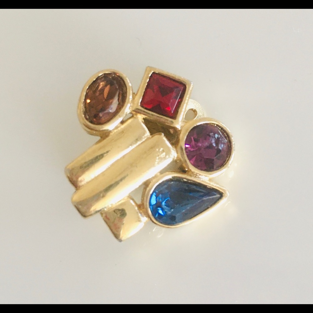Givenchy Multi GoldTone Spinel Cluster Earrings - Picture 5 of 8